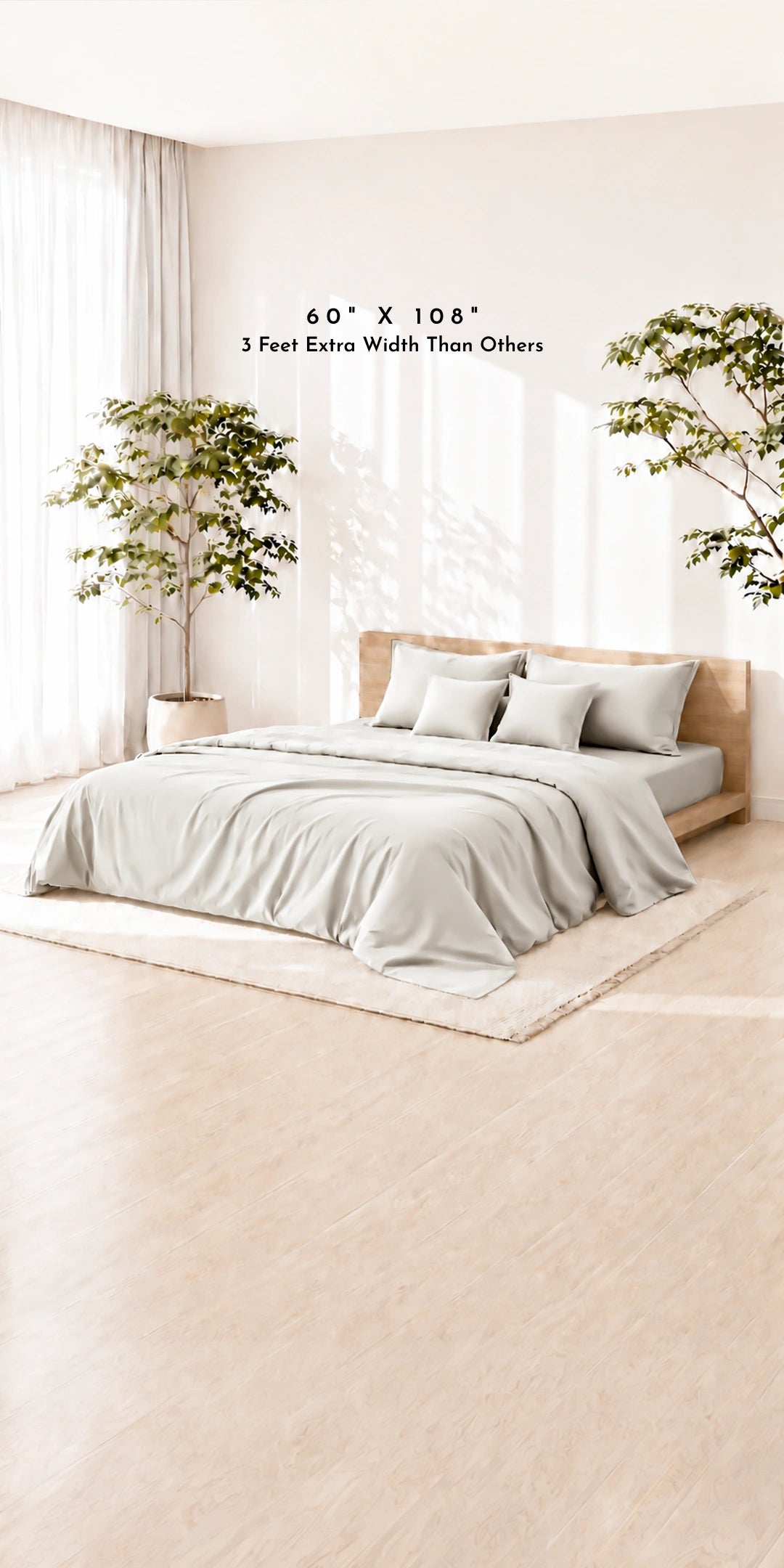 ZARF Egyptian Cotton Comforter For Single Size Bed With 2 Pillowcases & 2 Cushion Covers - Shell