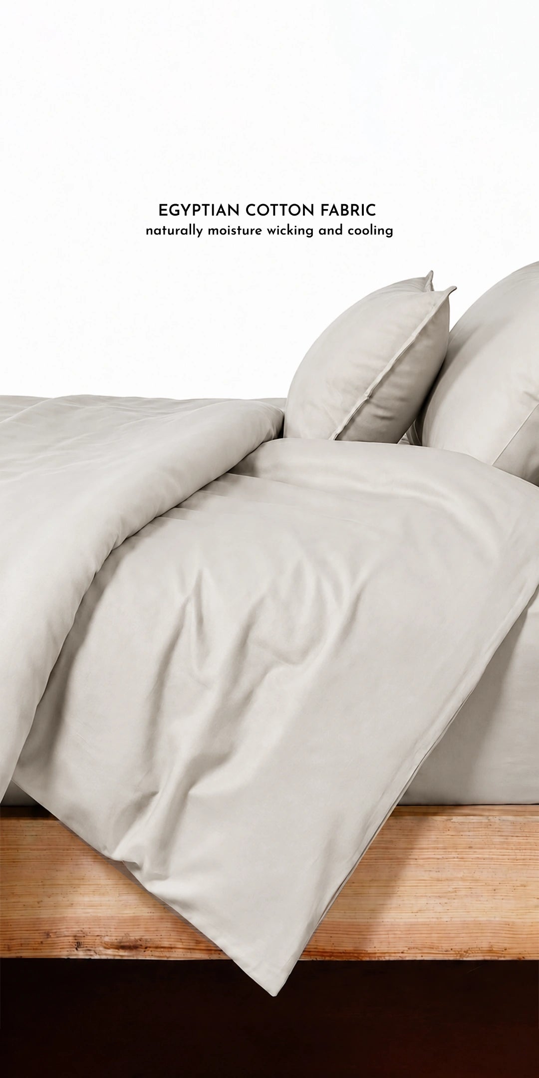 ZARF Egyptian Cotton Comforter For Single Size Bed With 2 Pillowcases & 2 Cushion Covers - Shell