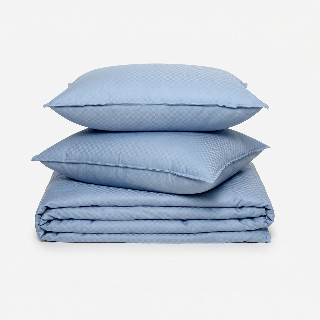 Zeries Egyptian Cotton Jacquard Bedsheets With 2 Pillow Cases & 2 Cushion Covers - Sienna