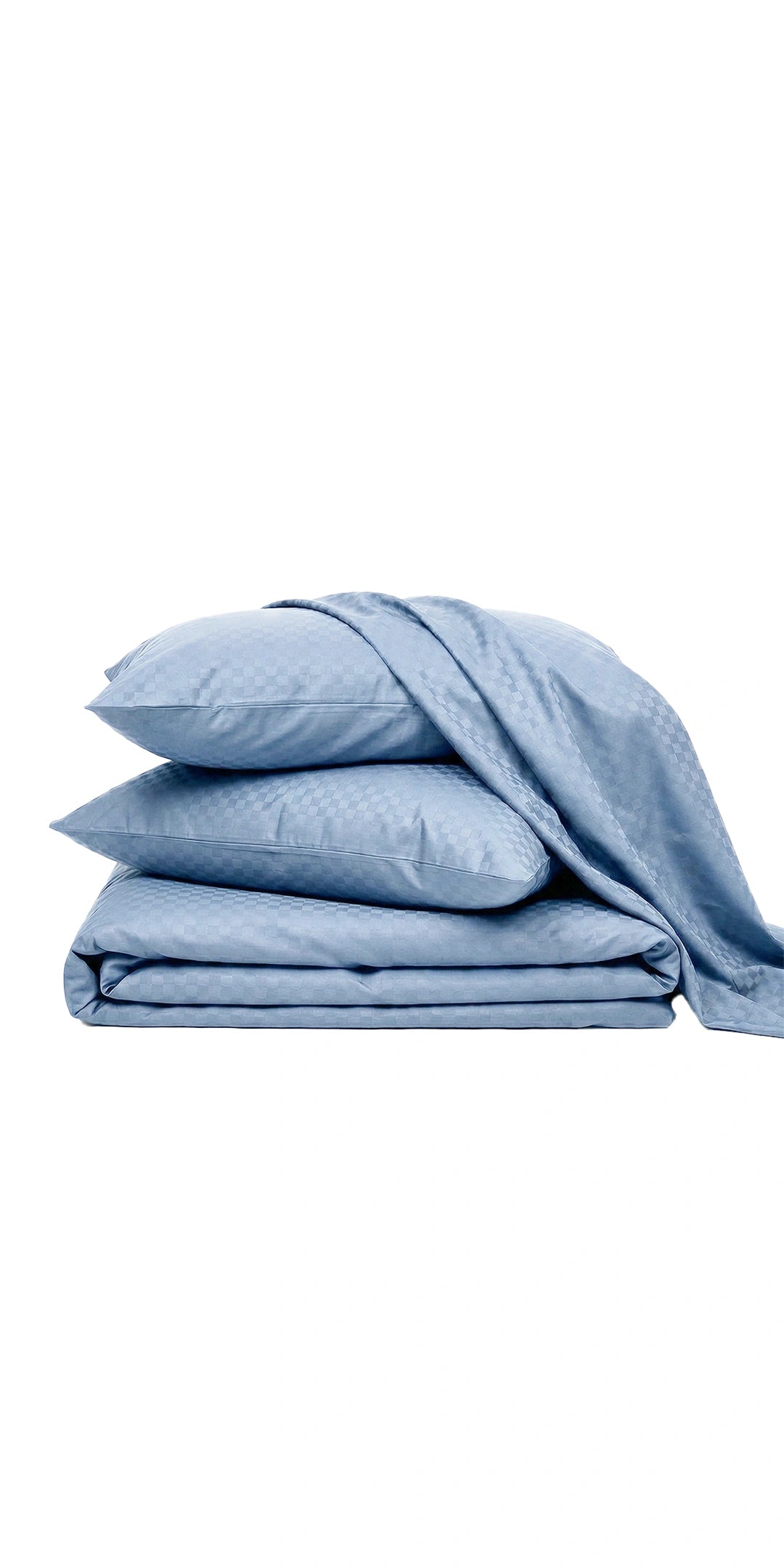 Zeries Egyptian Cotton Jacquard Bedsheets With 2 Pillow Cases & 2 Cushion Covers - Sienna