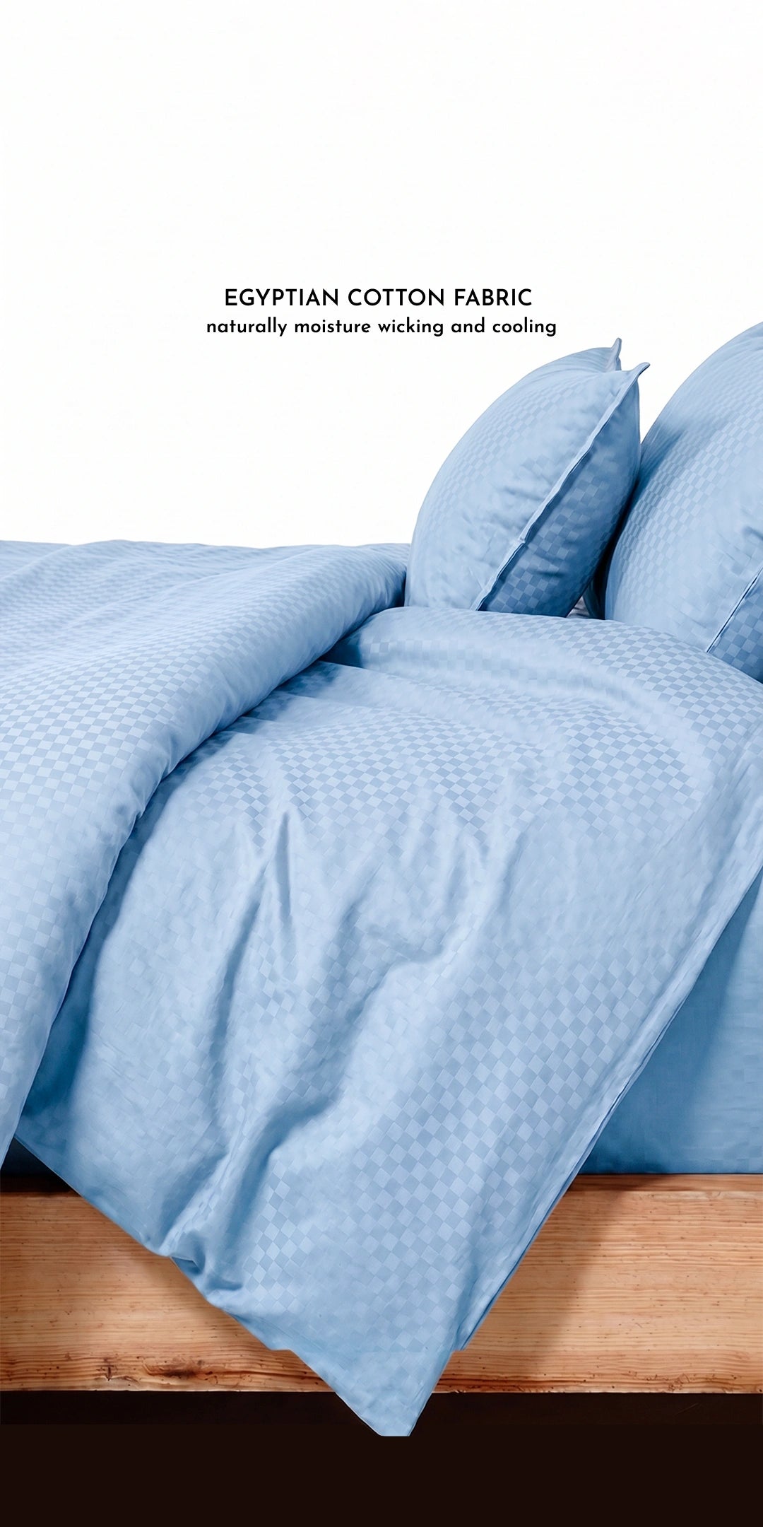 ZARF Egyptian Cotton Comforter With 2 Pillowcases & 2 Cushion Covers - Sienna