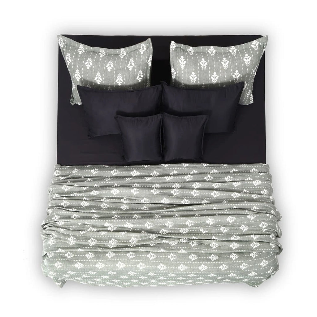 Zarf California King Size Plush Cotton AC Blanket With 2 Pillow Cases - Snowshade