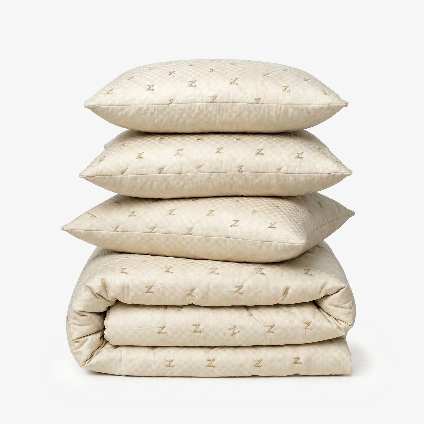 Zarf Luxe Comforter With 2 Pillow Cases and 1 Breakfast Pillow - Sterling