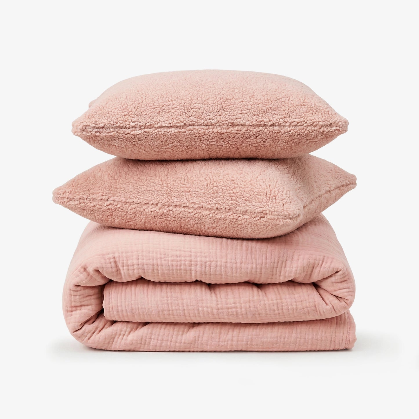 Zarf King Size French Muzlin AC Blanket With 2 Cushion Covers - Taffy