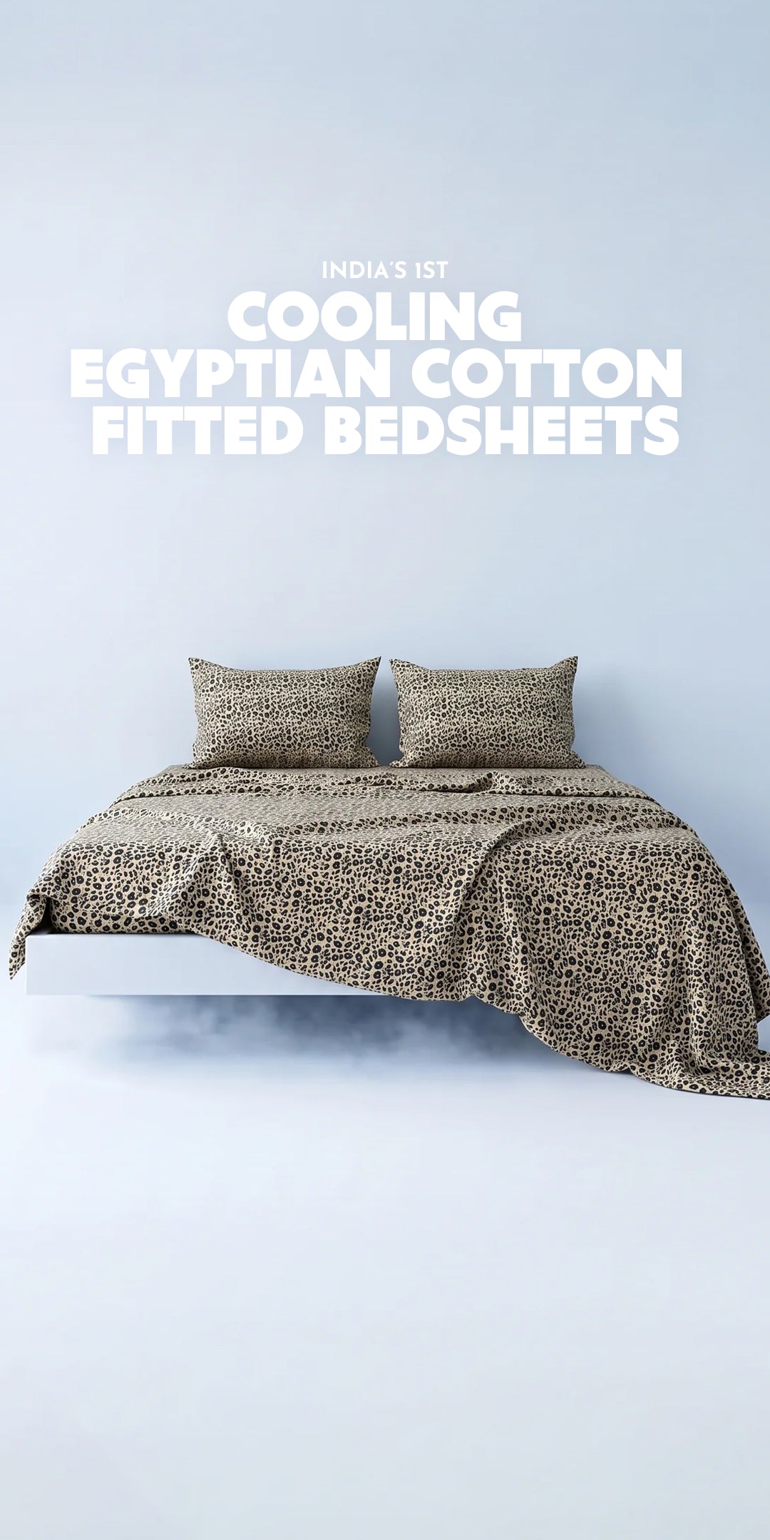 ZERIES PERCALE WEAVE EGYPTIAN COTTON FITTED BEDSHEET WITH 2 PILLOW CASES - Tavira