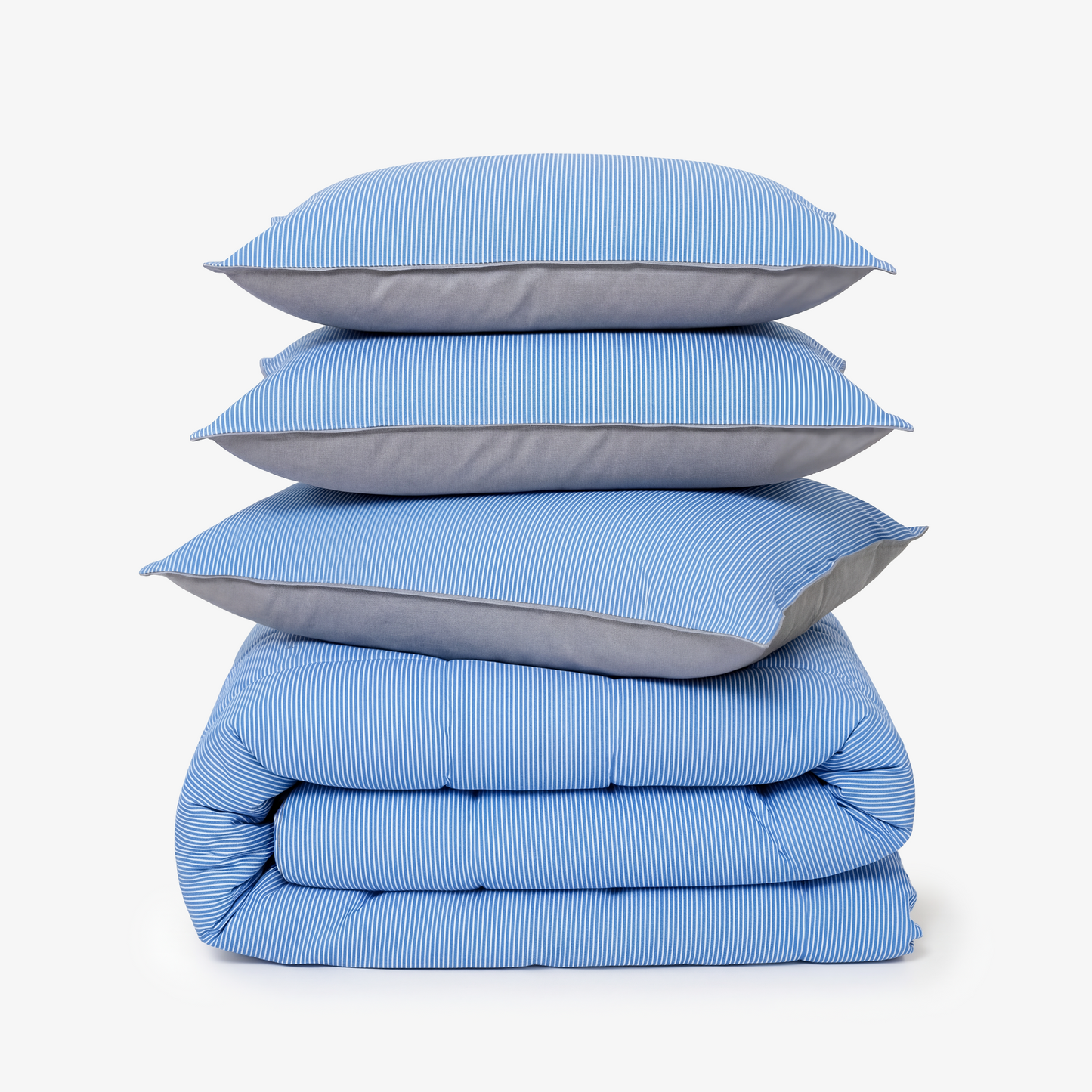 Linen Blend AC Comforter With 2 Pillow Cases and 1 Breakfast Pillow - Tranquil