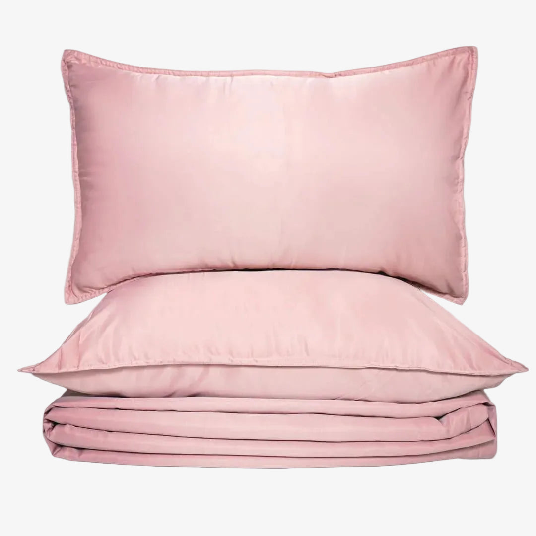 ZARF Italian Staple Weave Bedsheet With 2 Solid Pillowcases - Orchid