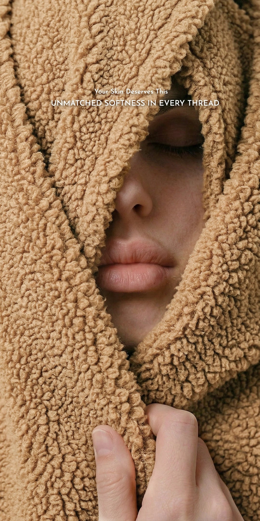 Faux Shearling Blanket With 2 pillowcases and 1 Breakfast Cushion cover  - Vanilla Ivory