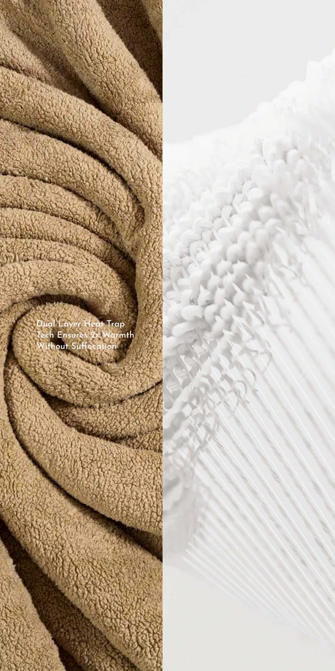 Faux Shearling Blanket With 2 pillowcases and 1 Breakfast Cushion cover  - Vanilla Ivory