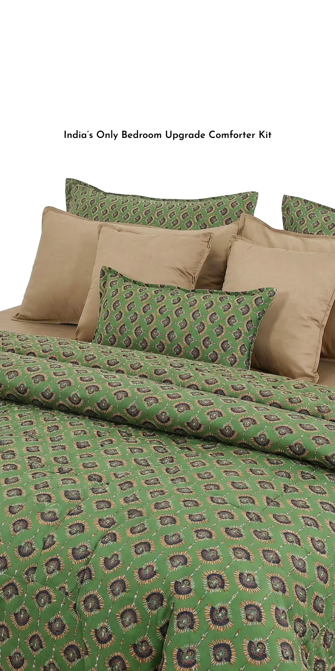 Zarf Linen Blend Bedding Set Of 9 - Vanya
