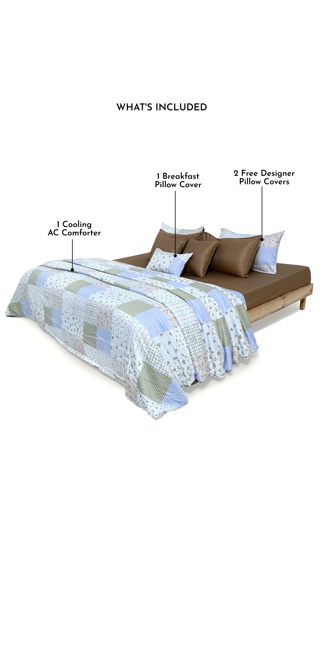 Zarf AC Comforter With 2 Pillow Cases and 1 Breakfast Pillow - Vara