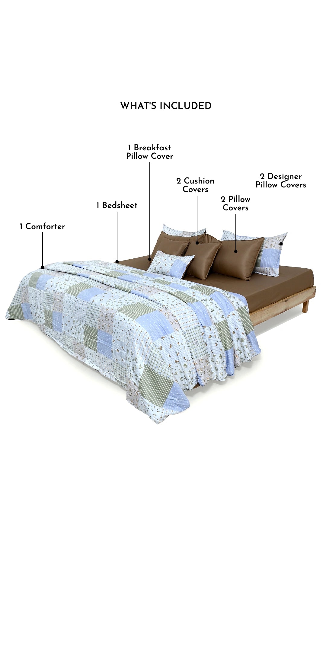 Zarf AC Comforter Bedding Set Of 9 - Vara