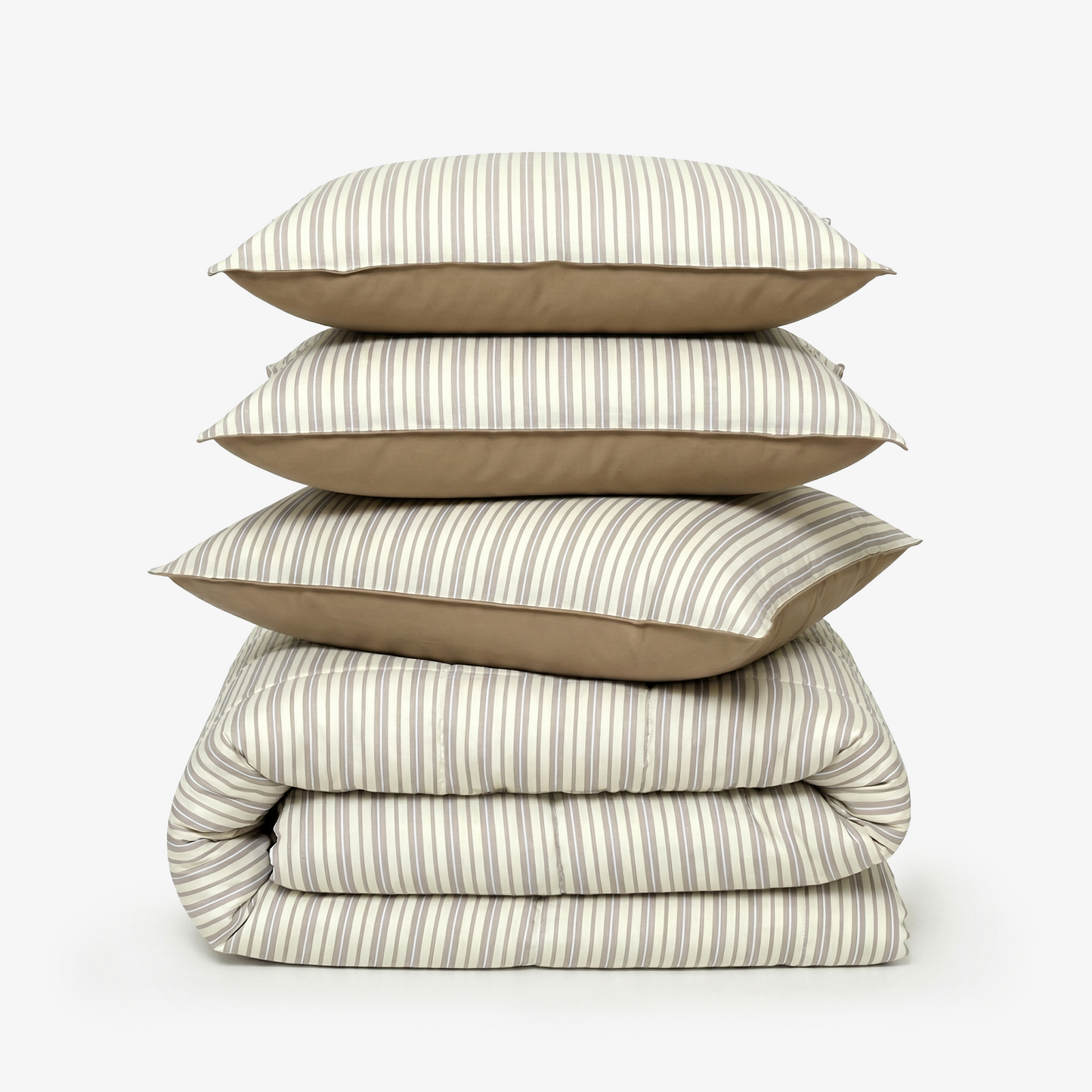 Linen Blend AC Comforter With 2 Pillow Cases and 1 Breakfast Pillow - Vesper