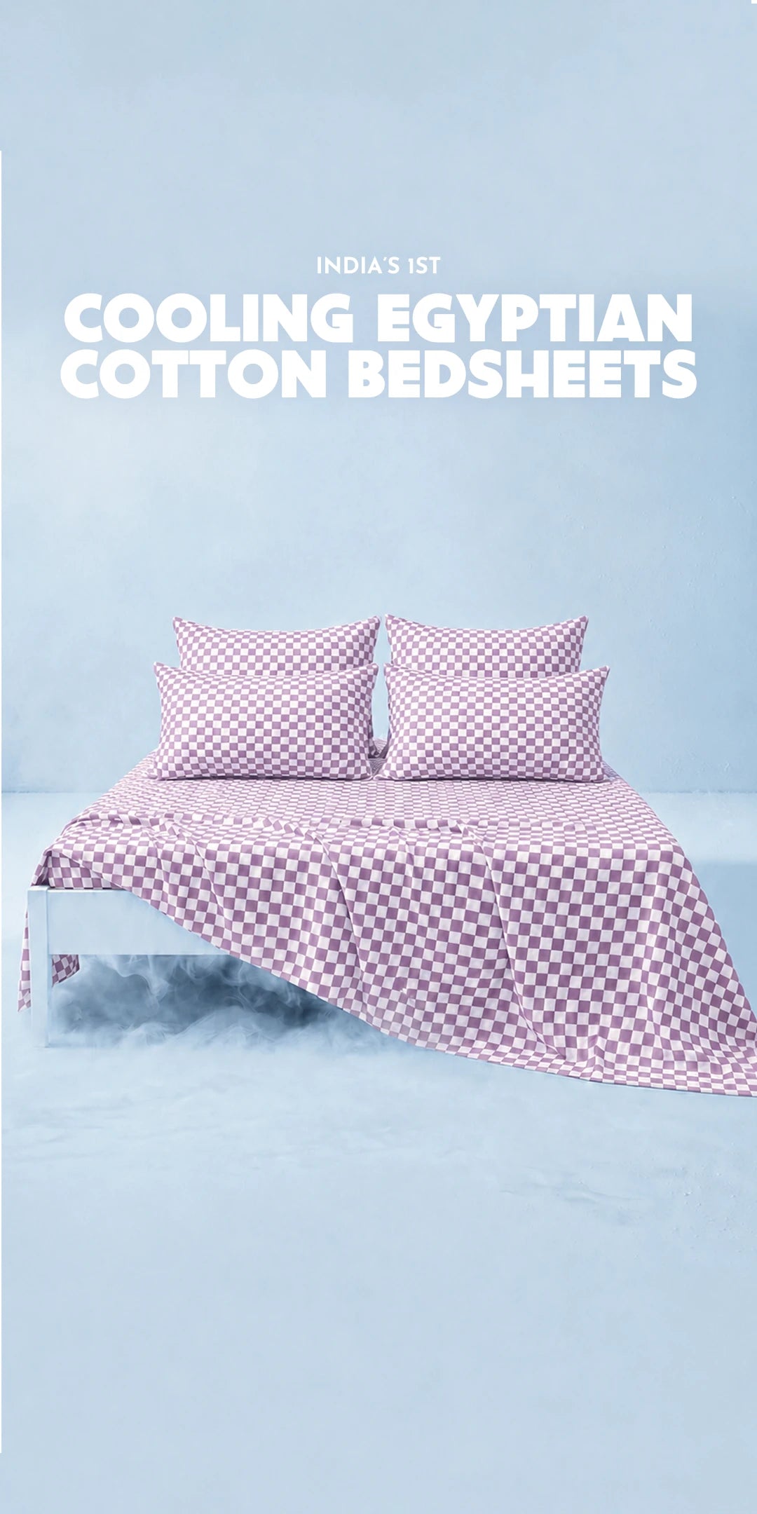 ZERIES PERCALE WEAVE EGYPTIAN COTTON BEDSHEET WITH 4 PILLOW CASES - Wexford