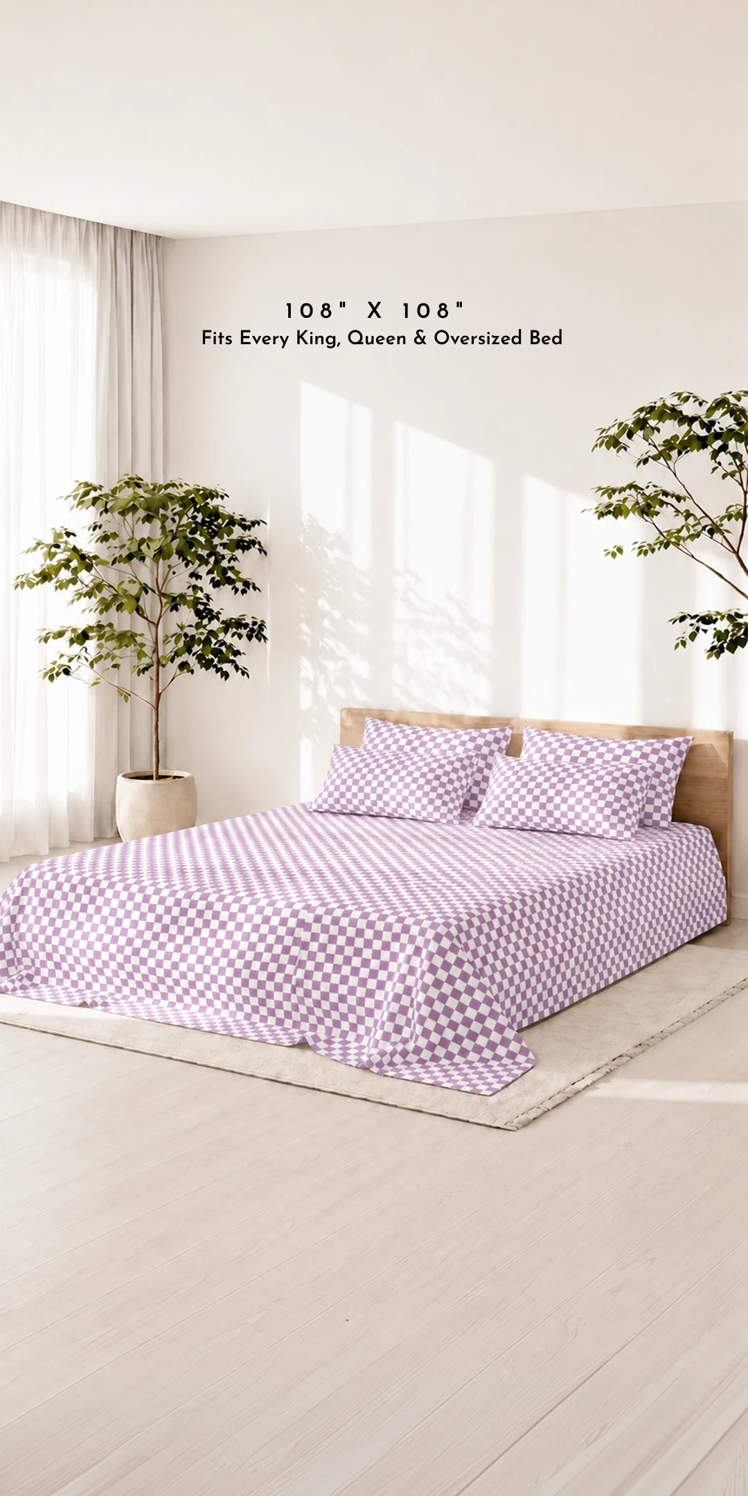 ZERIES PERCALE WEAVE EGYPTIAN COTTON BEDSHEET WITH 4 PILLOW CASES - Wexford