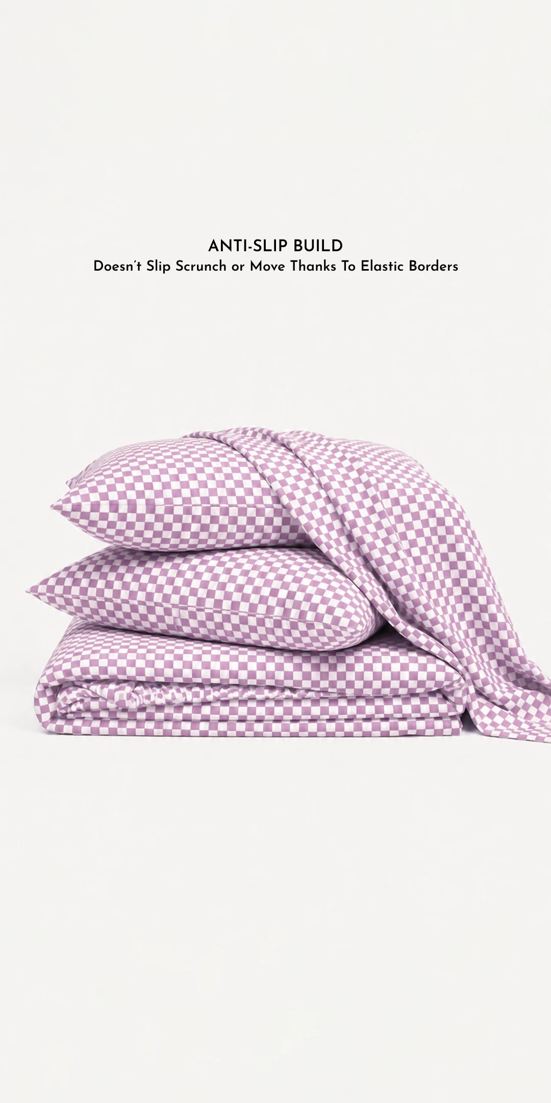 ZERIES PERCALE WEAVE EGYPTIAN COTTON FITTED BEDSHEET WITH 2 PILLOW CASES - Voilet