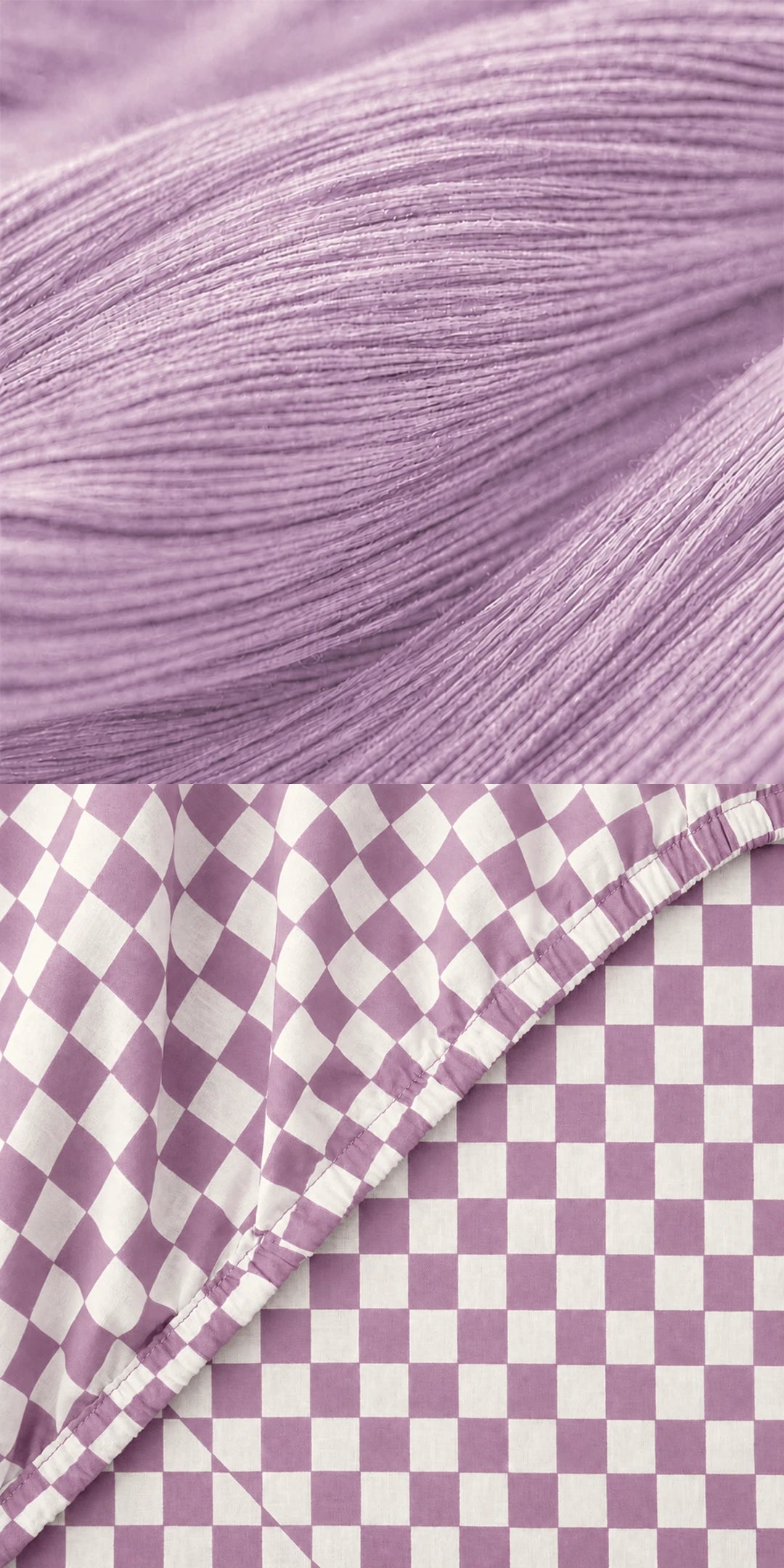 ZERIES PERCALE WEAVE EGYPTIAN COTTON FITTED BEDSHEET WITH 2 PILLOW CASES - Voilet
