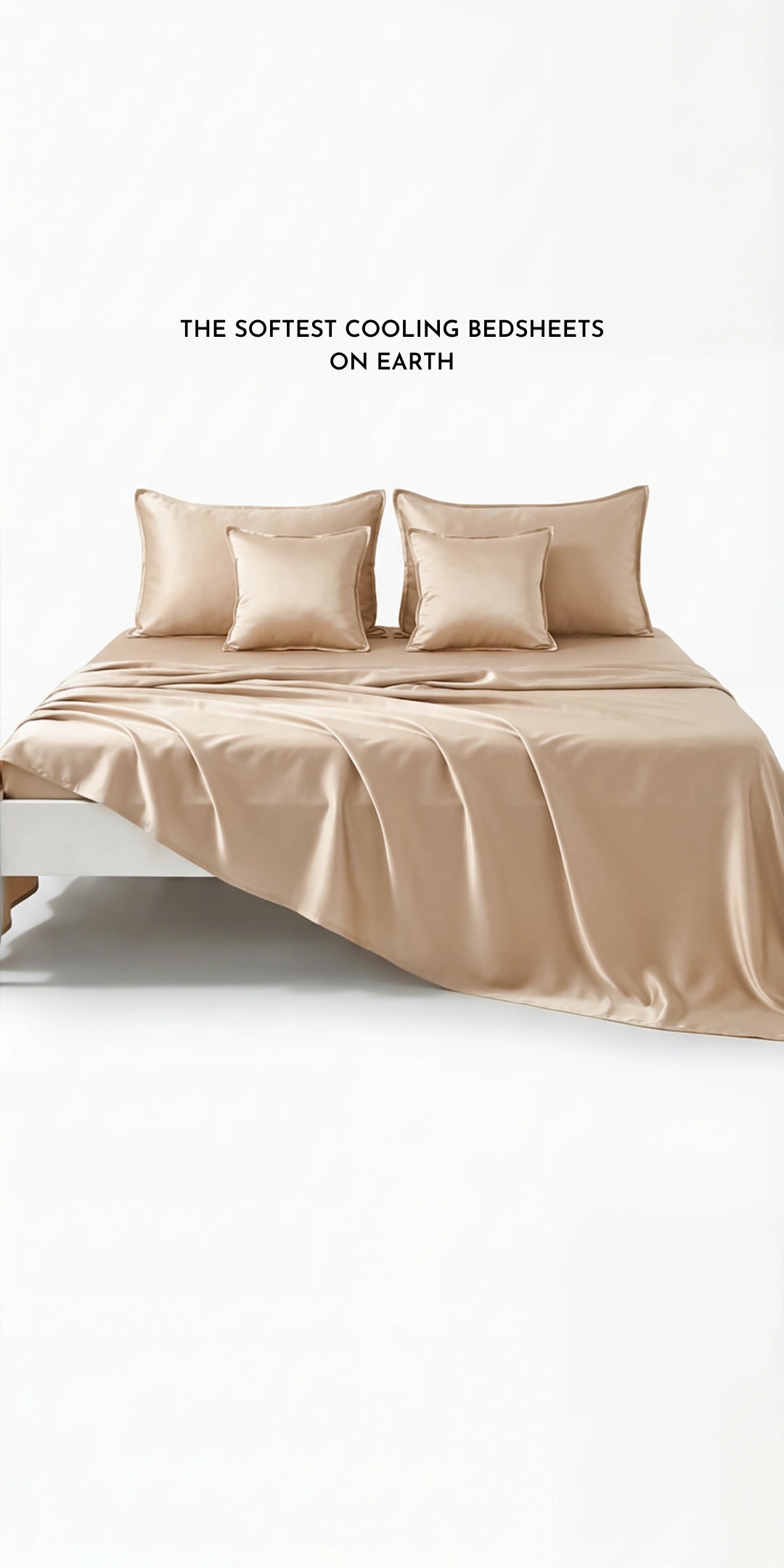 Zeries Egyptian Cotton Bedsheets With 2 Pillow Cases & 2 Cushion Covers - Walnut