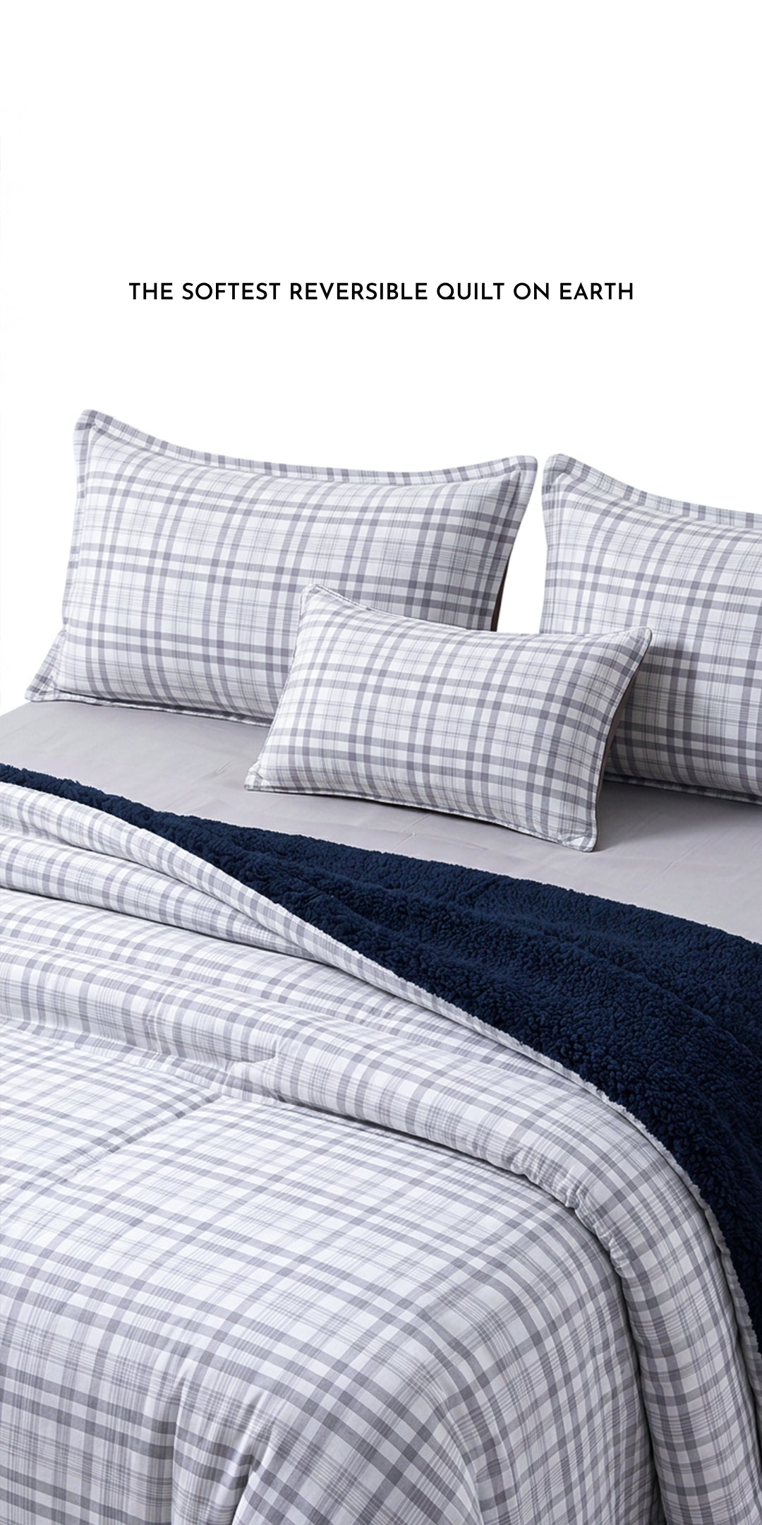 Zarf California King Size Reversible Quilt With 2 Pillow Covers and 1 Cushion Cover - Waverly