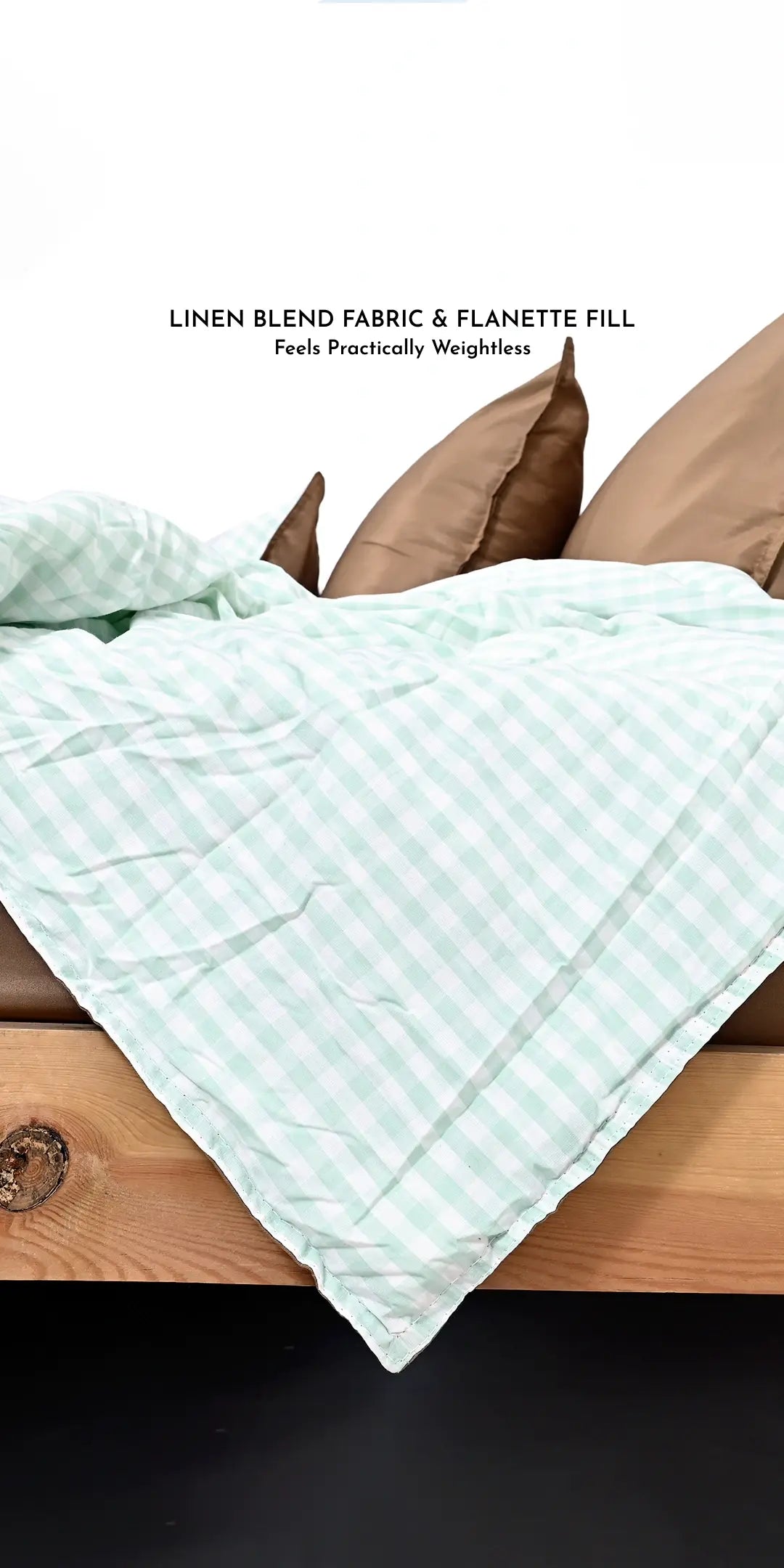Linen Blend AC Comforter With 2 Pillow Cases and 1 Breakfast Pillow - Westbrook