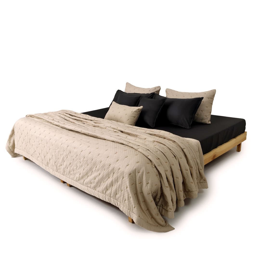 Zarf Luxe Comforter With 2 Pillow Cases and 1 Breakfast Pillow - Sterling