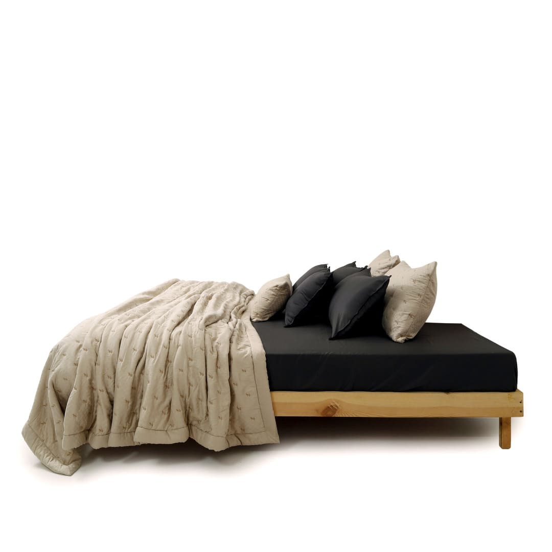Zarf Luxe Comforter With 2 Pillow Cases and 1 Breakfast Pillow - Sterling