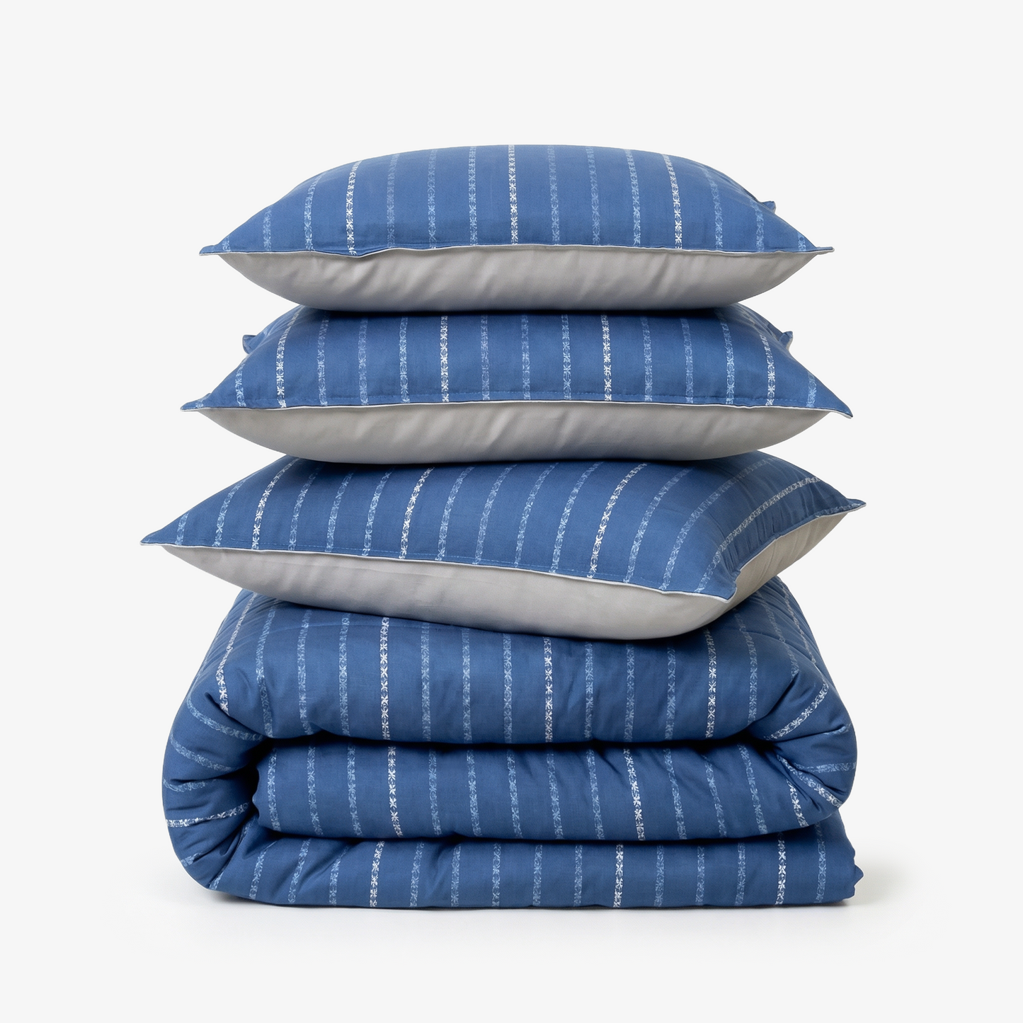 Linen Blend AC Comforter With 2 Pillow Cases and 1 Breakfast Pillow - Zenvy