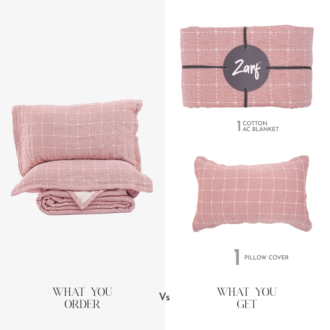 Zarf Plush Baby Size AC Blanket With One Cushion Cover - Bloomist