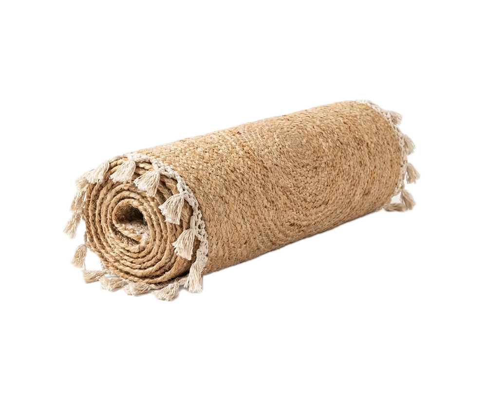 Ultra Large Natural Jute and Cotton Floor Carpet