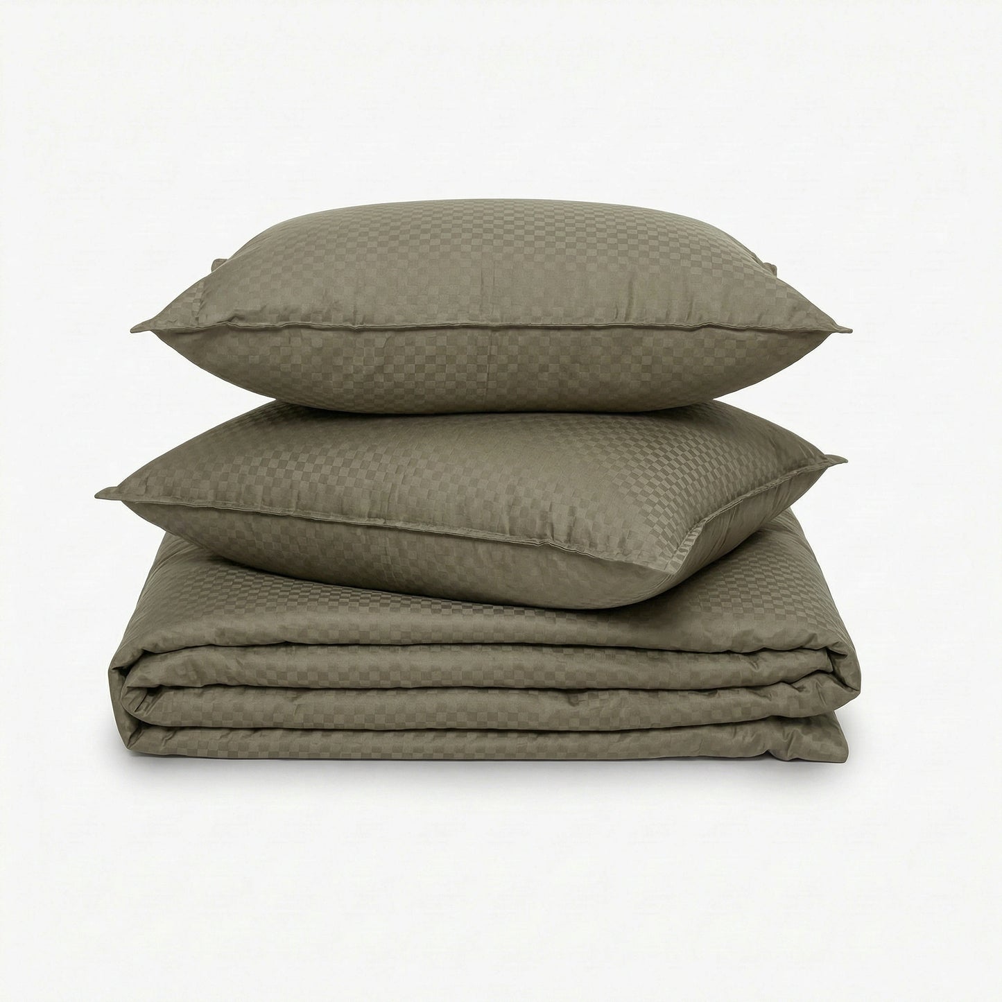 Zeries Egyptian Cotton Jacquard Bedsheets With 2 Pillow Cases & 2 Cushion Covers - Chestnut