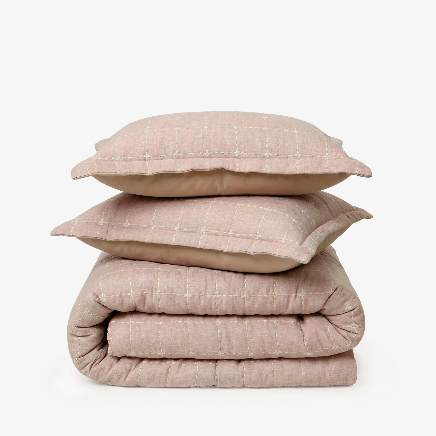 Zarf California King Size Plush Cotton AC Blanket With 2 Pillow Cases - Coral Infusion