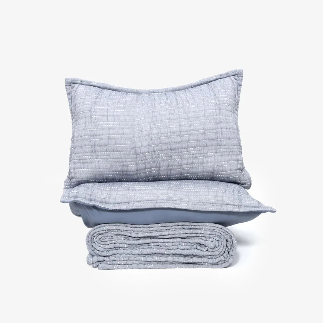 Zarf King Size Pure Cotton Cottage Blanket with 2 Pillowcases and 1 Cushion Cover - Dreamtide