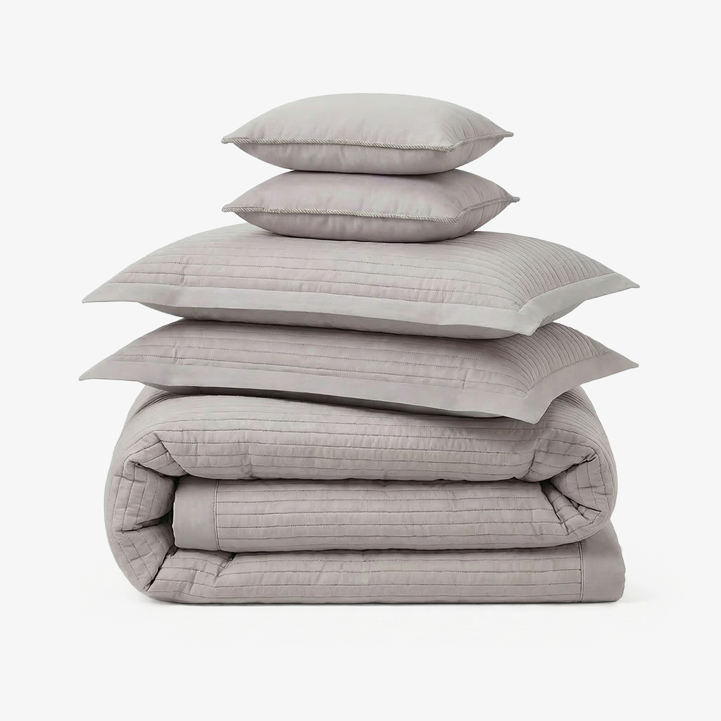 Zarf California King Size AC Comforters With 2 Pillow Cases & 2 Cushion Covers - Dusk