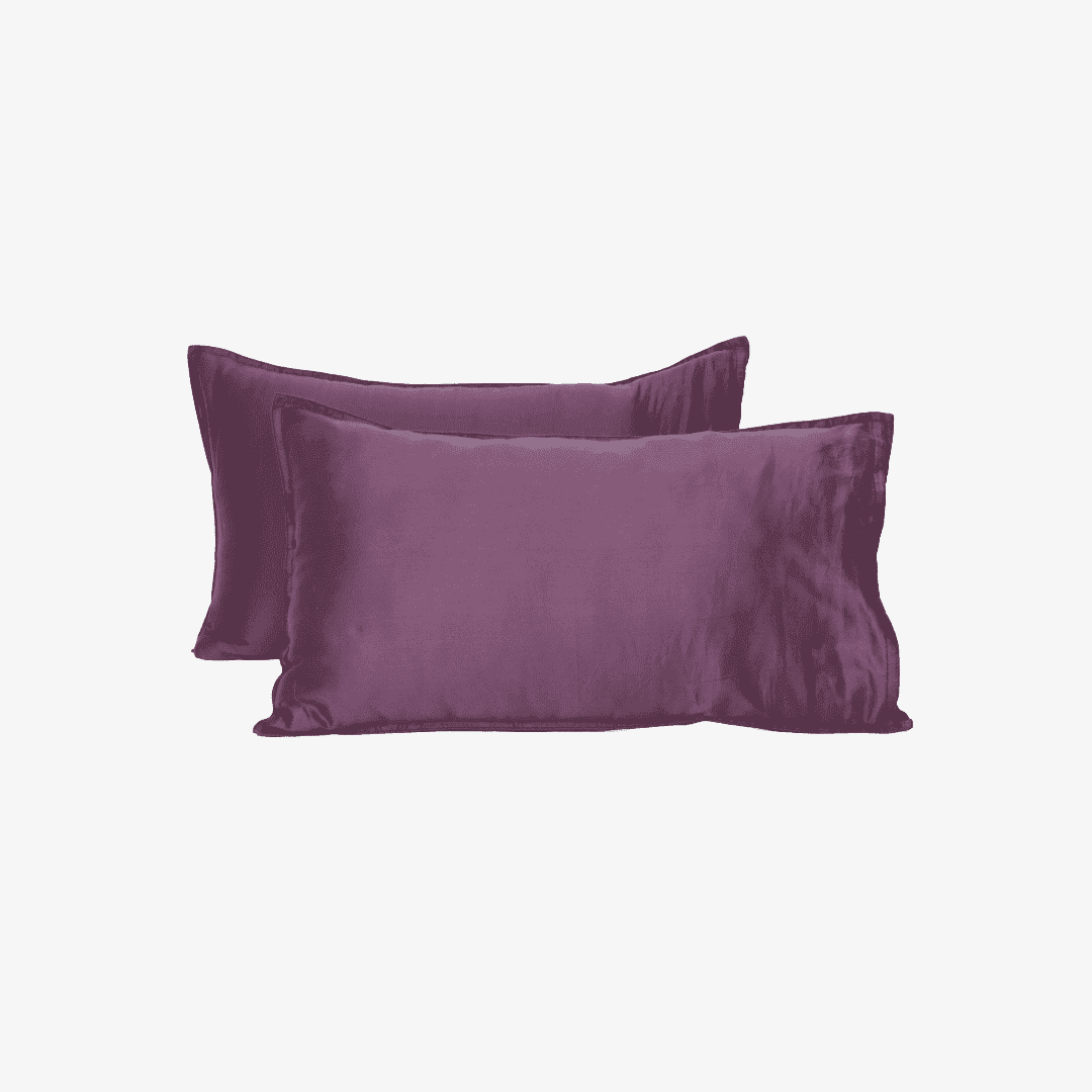 Egyptian Cotton Pillow Covers- Set Of 2 - Plum