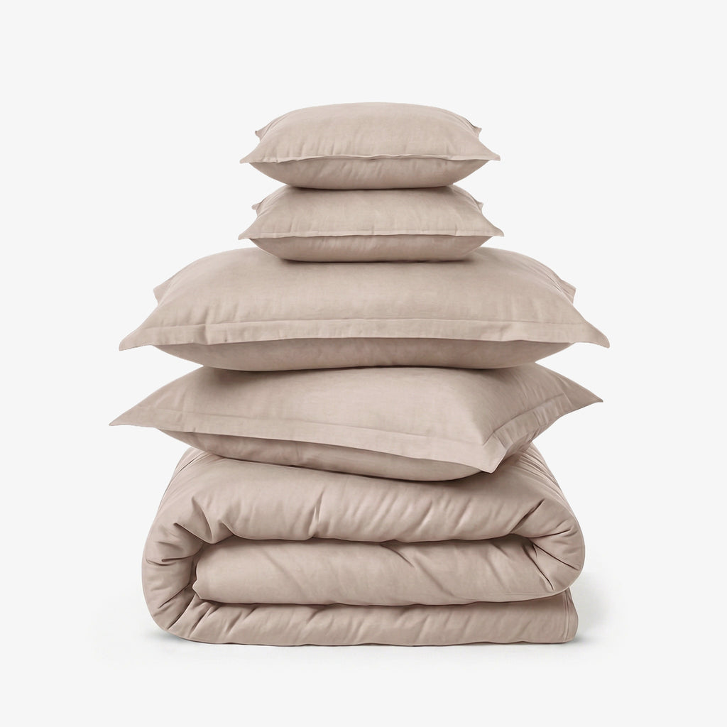 Zarf California King Size AC Comforters With 2 Pillow Cases & 2 Cushion Covers - Haze