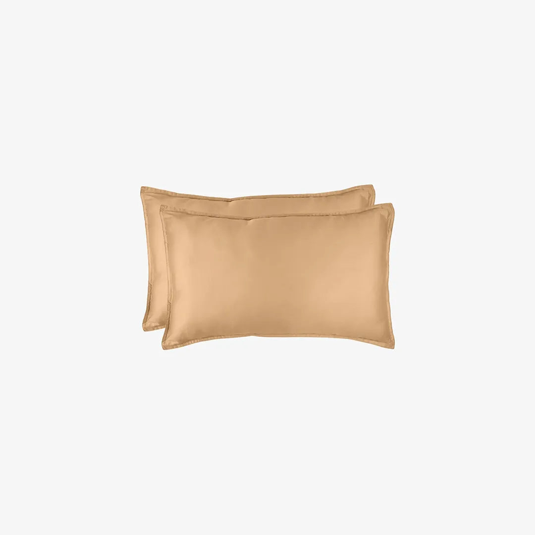 Egyptian Cotton Pillow Covers- Set Of 2 - Walnut