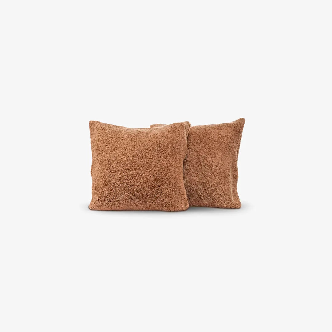 2 luxe Cushion Covers - Neutral Taupe