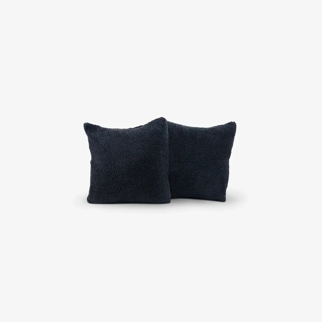 2 luxe Cushion Covers - Graphite Grey