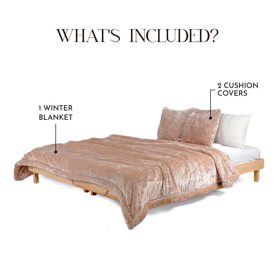 ZARF Ultra-Warm Luxury Winter Blanket For Single Size Bed - Roseate