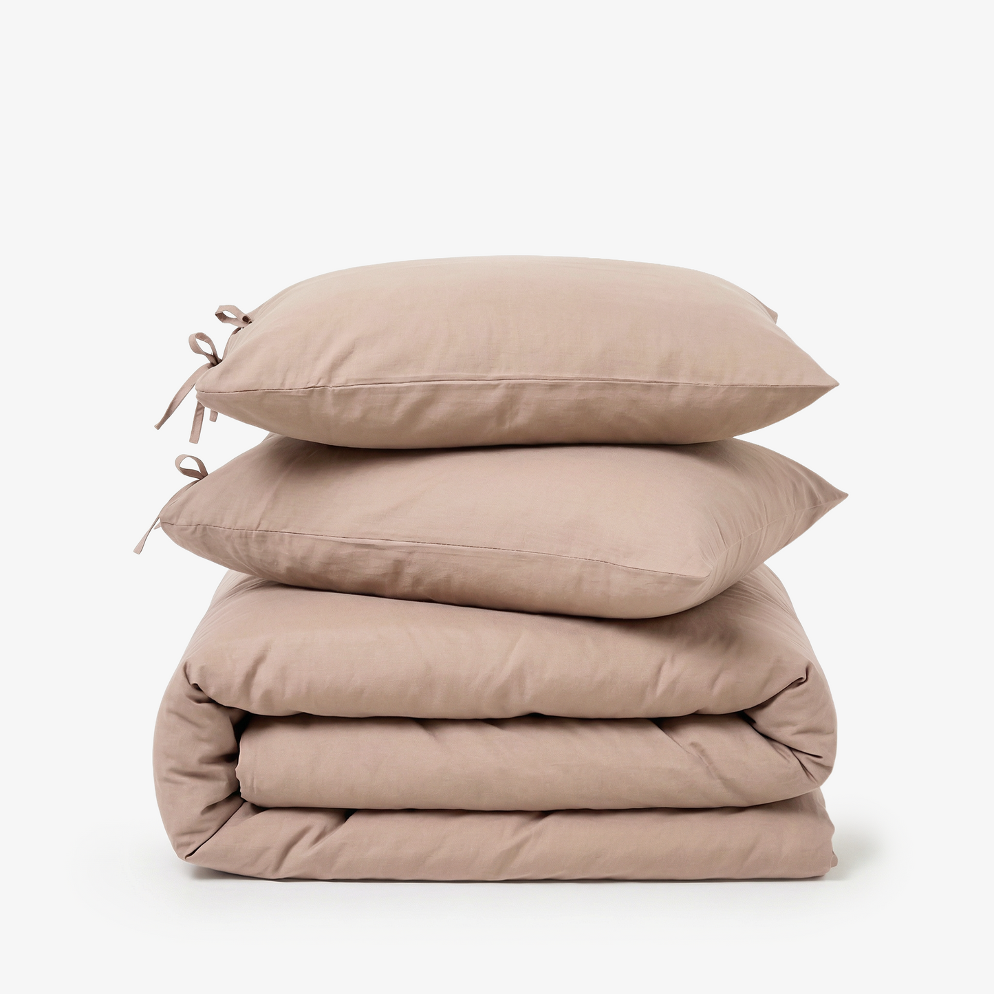 ZARF Italian Staple Weave Comforter For Single Size Bed With 2 Pillow Covers - Latte