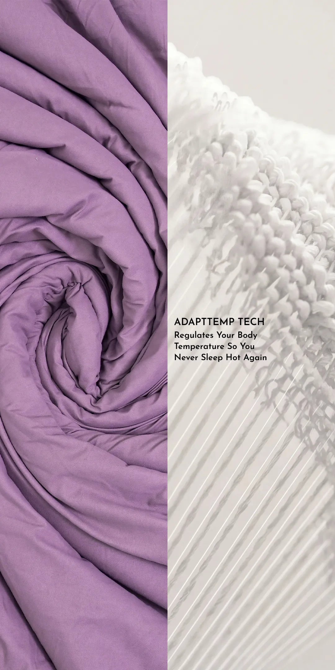 ZARF Italian Staple Weave Comforter With 2 Pillow Covers - Lilac