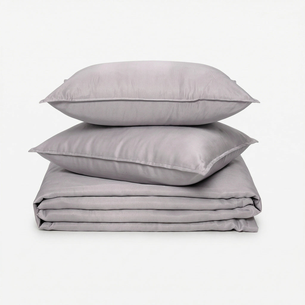 ZARF Italian Staple Weave Bedsheet With 2 Solid Pillowcases - Marbelle