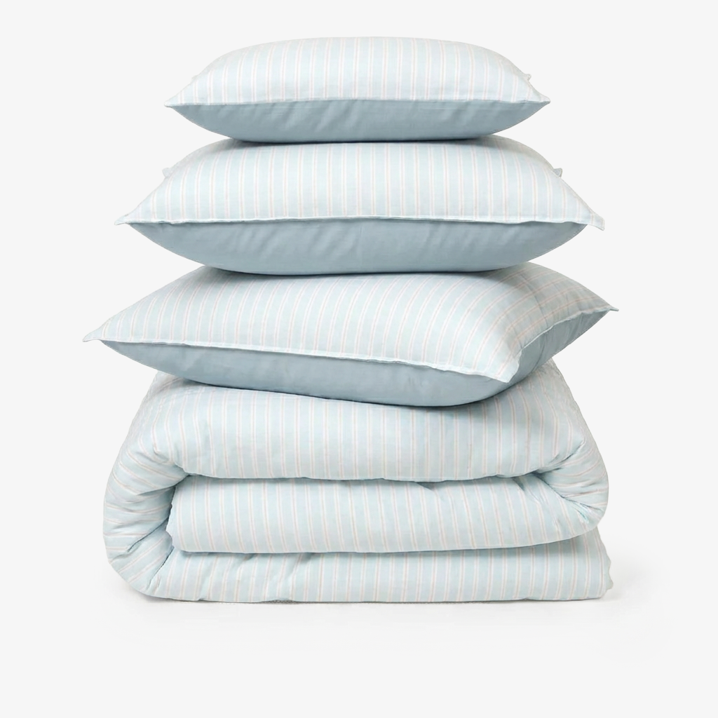 Linen Blend AC Comforter With 2 Pillow Cases and 1 Breakfast Pillow - Mirelle