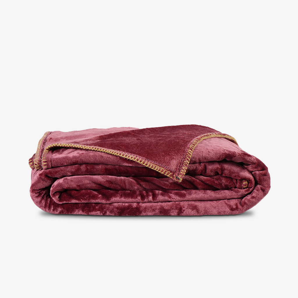 Zarf All-Season Premium AC Blanket With Two Cushion Covers - Mulberry