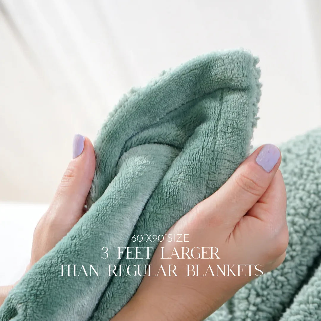 Zarf Reversible AC Blanket For Single Size Bed With Two Cushion Covers | AdaptTemp Tech - Moss