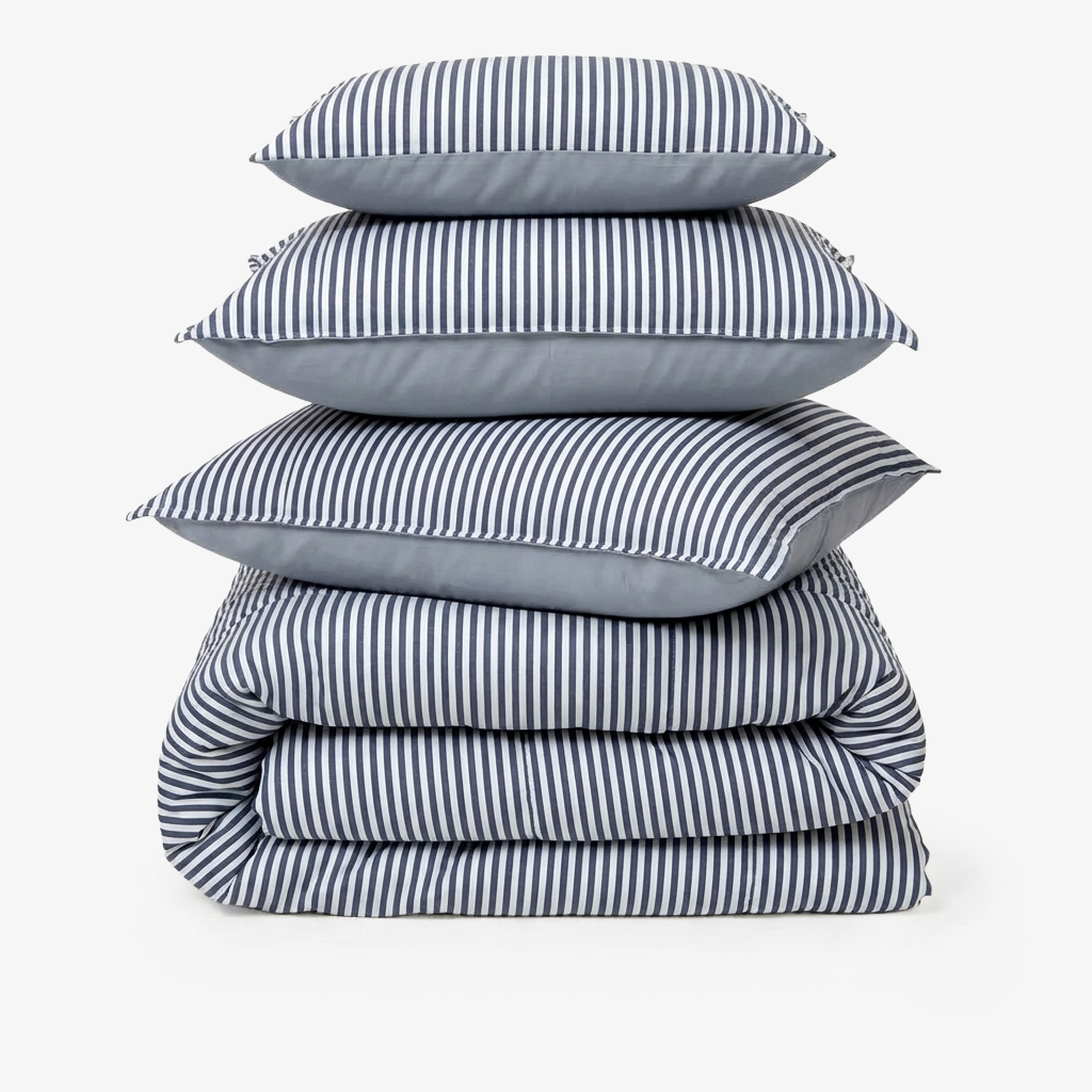 Zarf Linen Blend Bedding Set Of 9 - Nautical