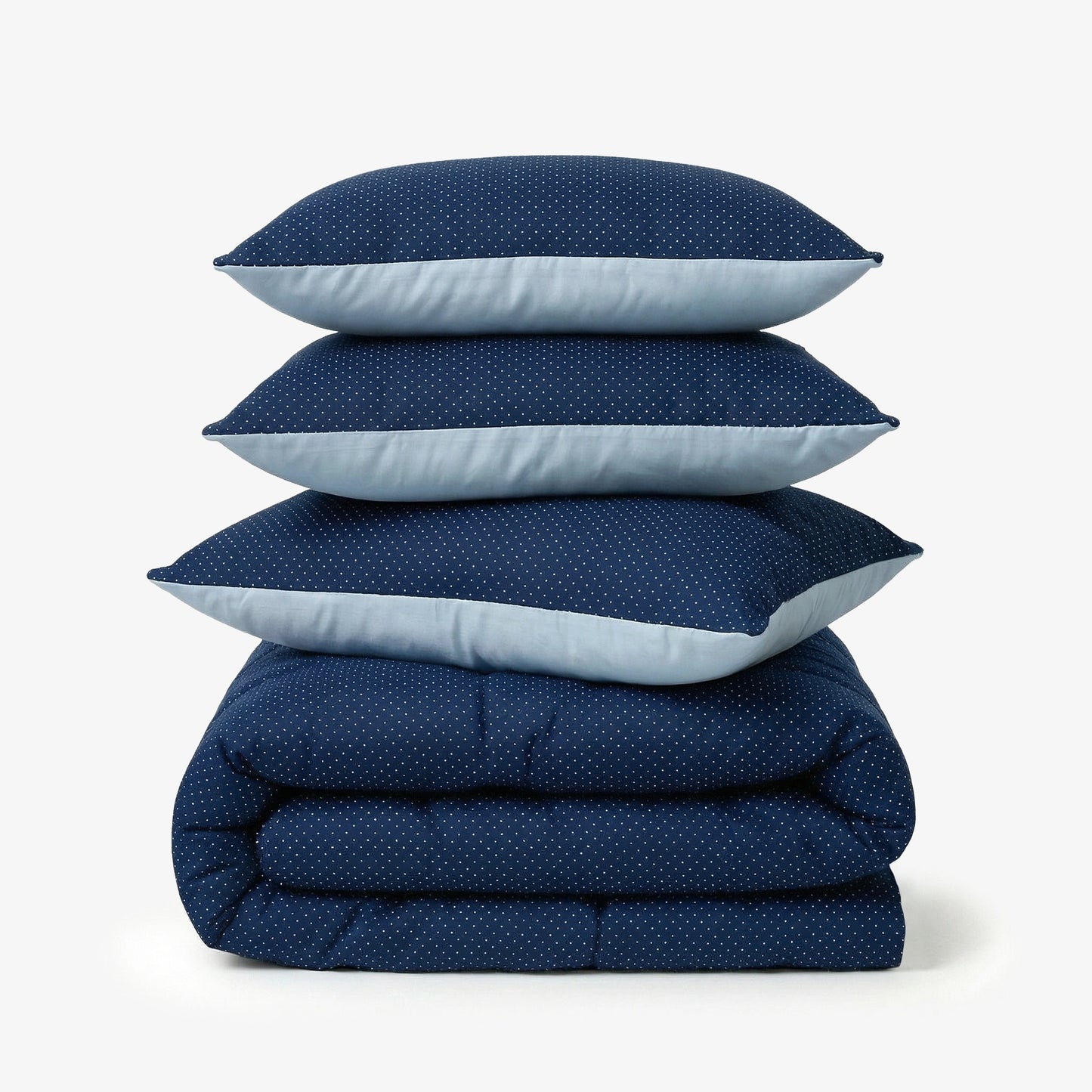Linen Blend AC Comforter With 2 Pillow Cases and 1 Breakfast Pillow - Nebula