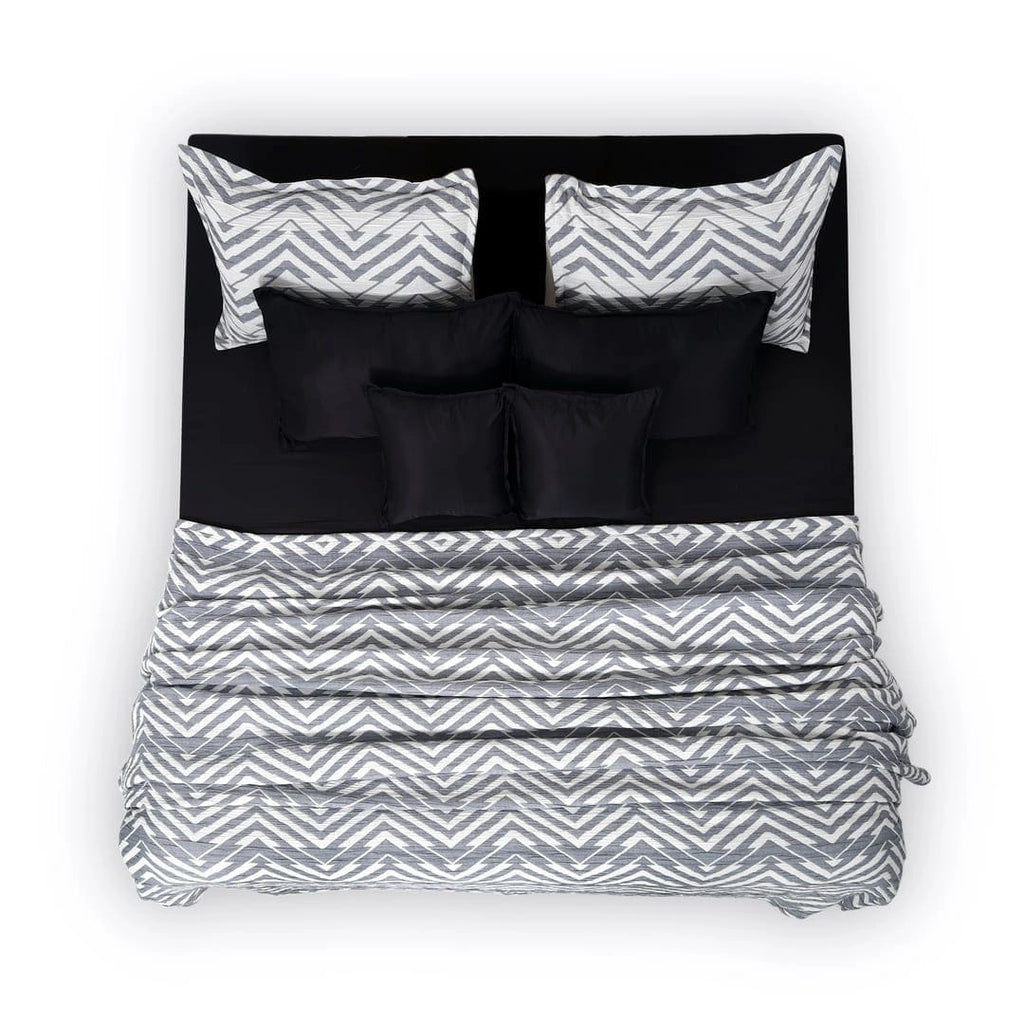 Zarf California King Size Plush Cotton AC Blanket With 2 Pillow Cases - Sapphire