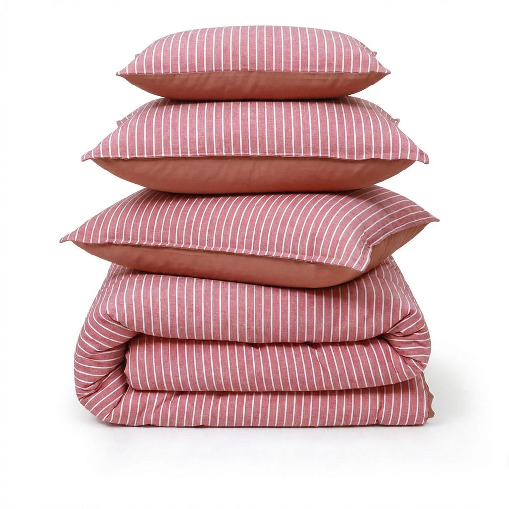 Linen Blend AC Comforter With 2 Pillow Cases and 1 Breakfast Pillow - Sero