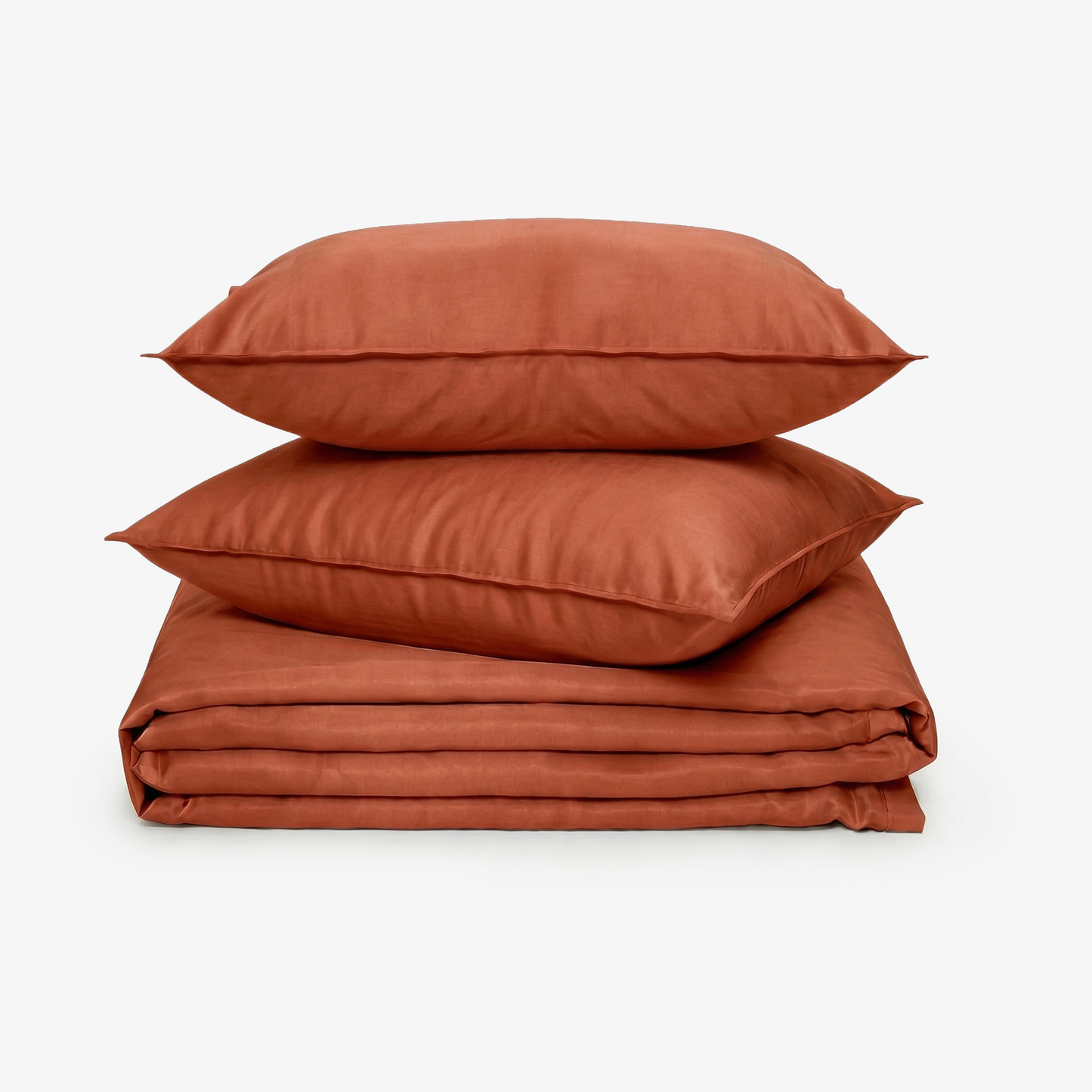 Zeries Egyptian Cotton Bedsheets With 2 Pillow Cases & 2 Cushion Covers - Terra